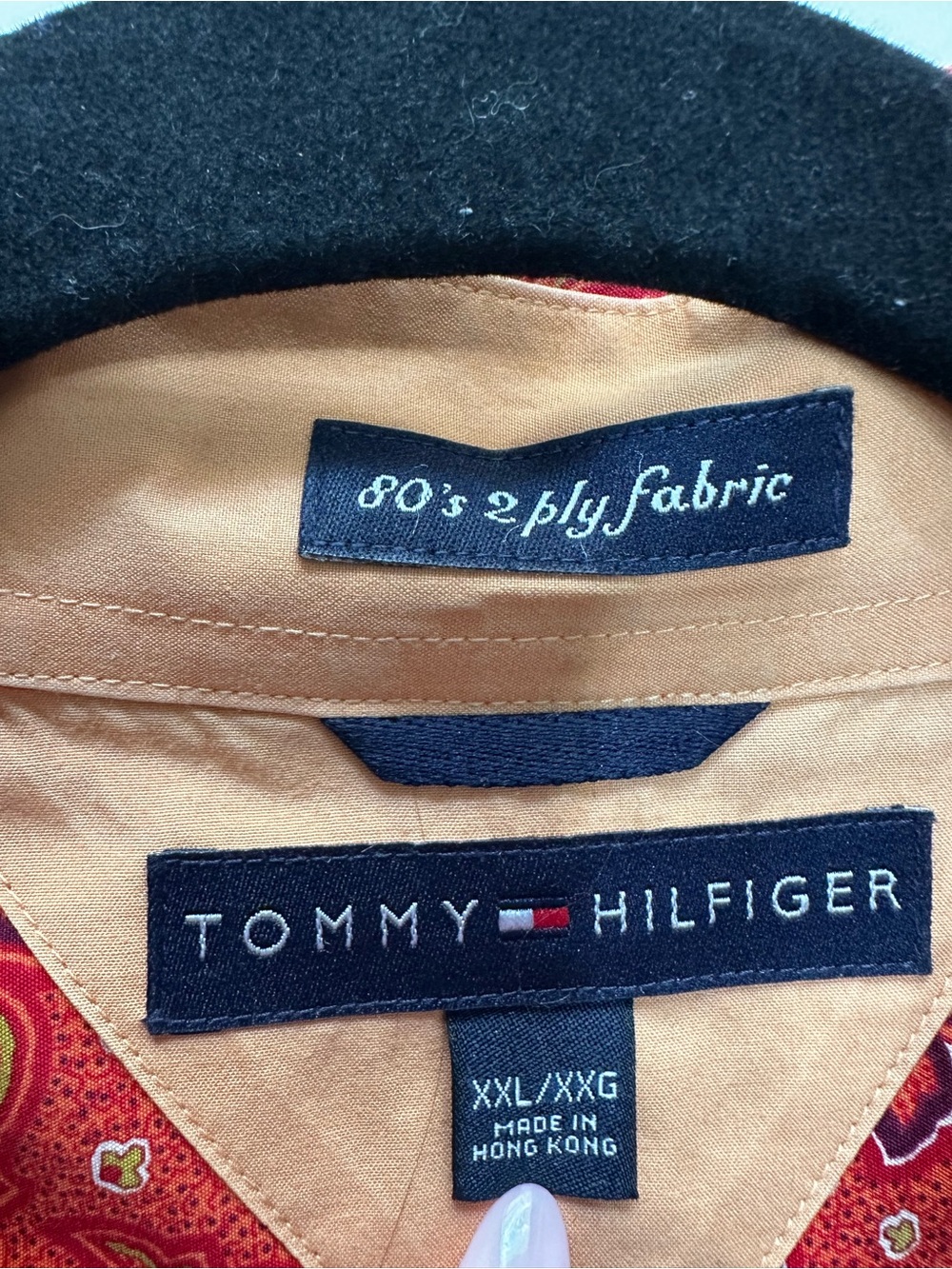 Tommy Hilfiger Orange Paisley Button-Down Shirt - Picture 2 of 7